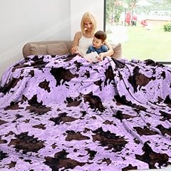 Cowthrowblanket-purple Black