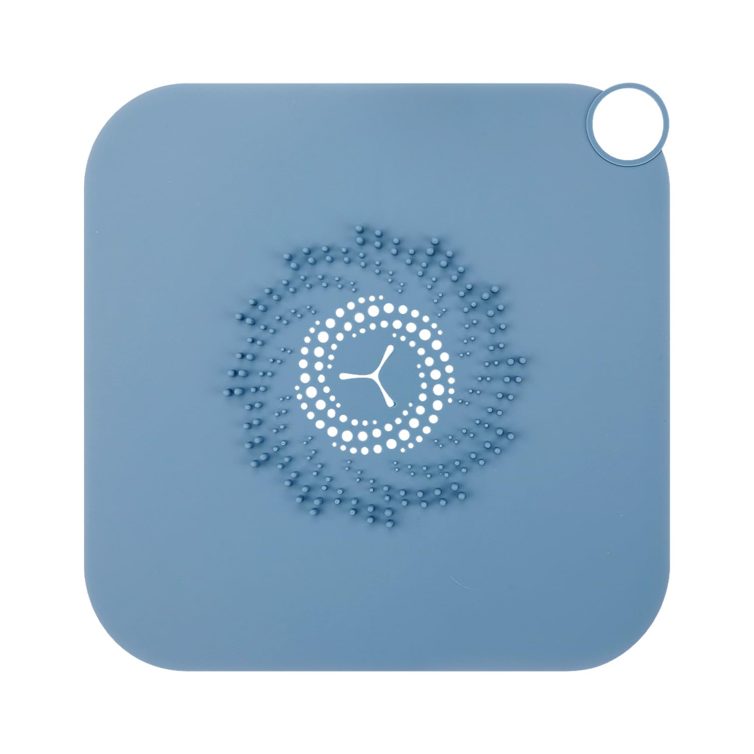 Wellrun Blue Silicone Shower Drain Hair Catcher,Hair Drains Stopper With Suction Cup,Reusable Sink Drain Protector,Hair Filter For Bathroom,Bathtub,Kitchen(Blue)