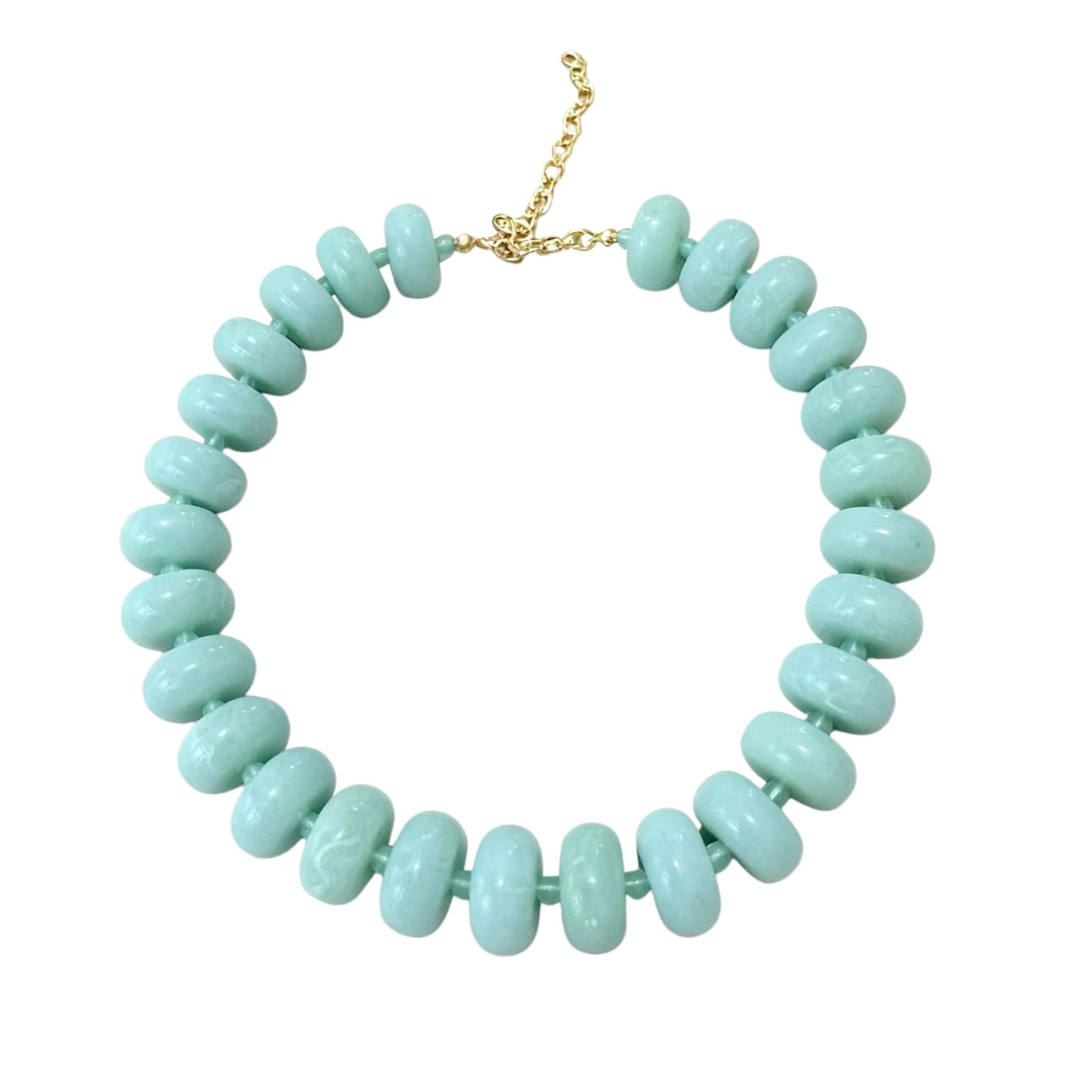 BWANGIAO Fashionable Geometric Beaded Necklace Styles Adjustable Clavicle Chain For Women Trendy Resin Jewelry