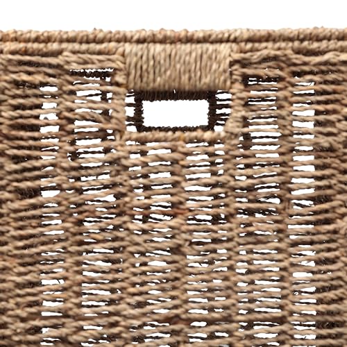 happimess Reed Laundry Hamper Handwoven Seagrass 29.1 Gal 17.7" H, Natural by happimess - Used condition - Image 5