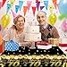 Uiorgui 2pcs 70th Birthday Tablecloth, Black Gold 70th Birthday Decorations for Men Women Vintage 1956 Table Cloth Plastic Rectangular 70th Table Cover Happy 70 th Anniversary Party Supplies