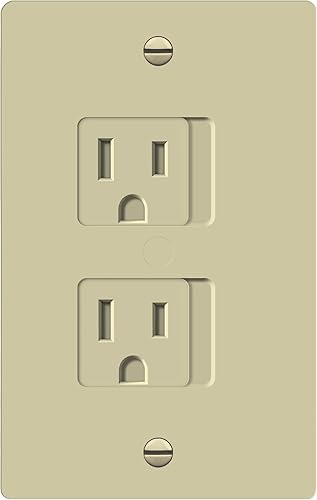 Miniatura 8 de ENERLITES Cubierta de salida a prueba de niños, cierre automático, se adapta tanto a tomas dúplex como decoradoras, diseño de seguridad, enchufe