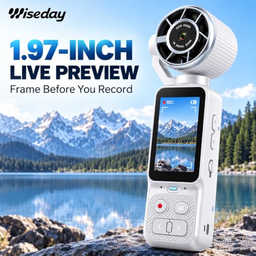 2-in-1 Handheld Pocket Camera & Cooling Fan,180° Rotating Lens Vlogging Cam - image 3