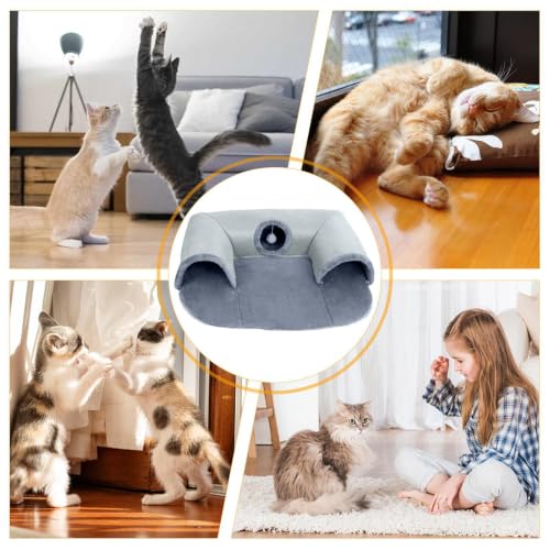 Cama plegable para gatos en forma de U lavable y extraíble para mascotas pequeñas 8