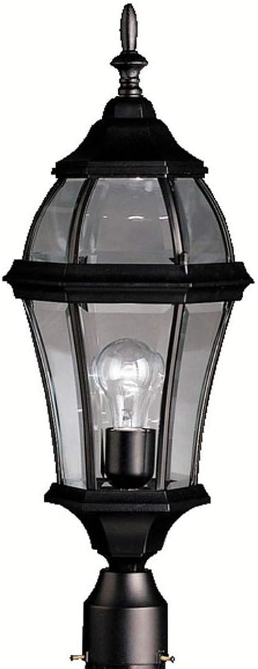 Kichler 9992BK Townhouse Outdoor Post Mount 1-Light, Black