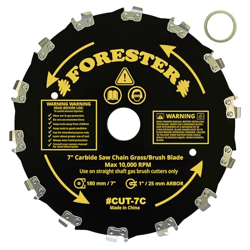 FORESTER Carbide Tip Chainsaw Brush Cutter Blade - 7in x