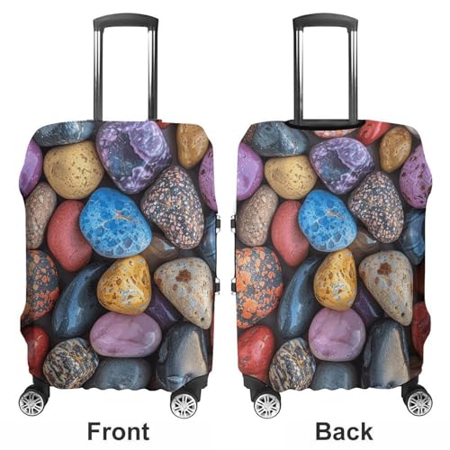 Suitcase Covers for Luggage Washable Luggage Cover Pebbles And Rocks Luggages Wheel Covers Elastic Travel Carry On Suitcase Cover Travel Luggages Protector Sleeve Fit 29-32 Inch S3