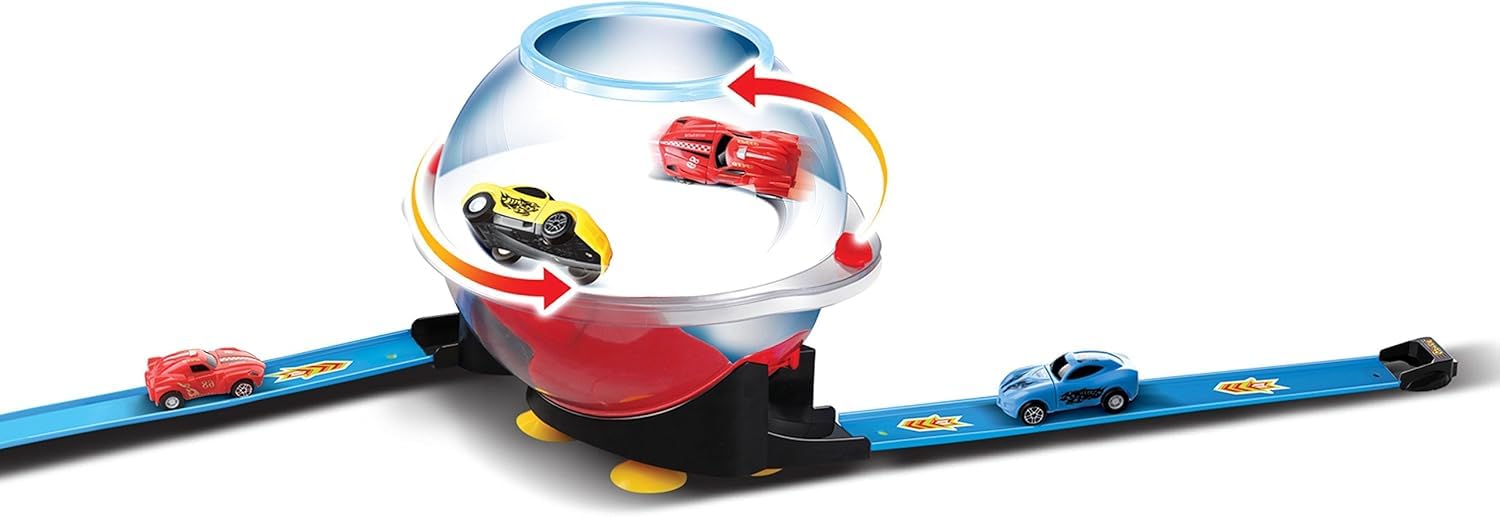 SpinForce Orbital Battle Track Set – Kids Multiplayer Racing Arena with 2 Pull-Back Cars, High-Speed 360° Spin Track Toy for Boys & Girls Ages 4+