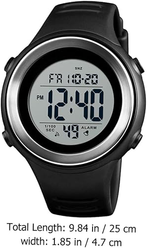 Miniatura 2 de SHERCHPRY Reloj luminoso clásico simple impermeable para niños, reloj electrónico de negocios luminoso brillo para niño, cronómetro, reloj