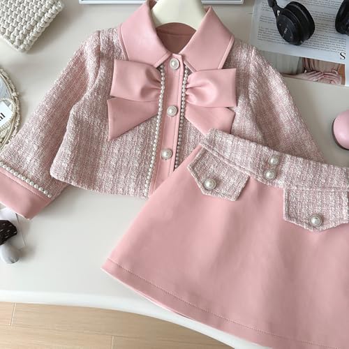 Image of Toddler Leather Jacket & Skirt Set - Fall /Spring /Winter Clothes for Toddler Girls | 2pc Outfit