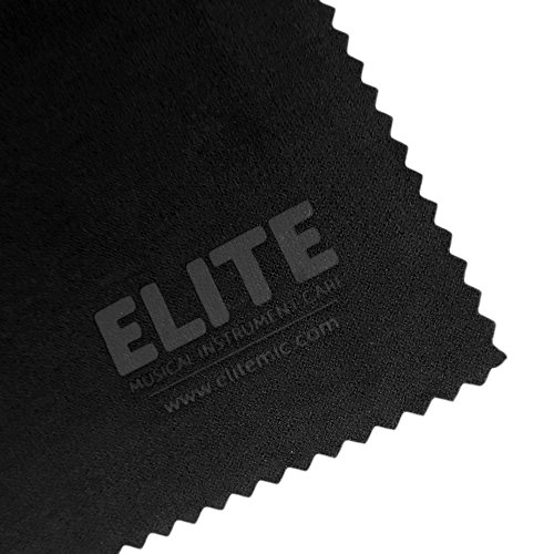 Elite MIC microvezeldoek voor het reinigen van muziekinstrumenten Limited Black Edition voor optredens.
