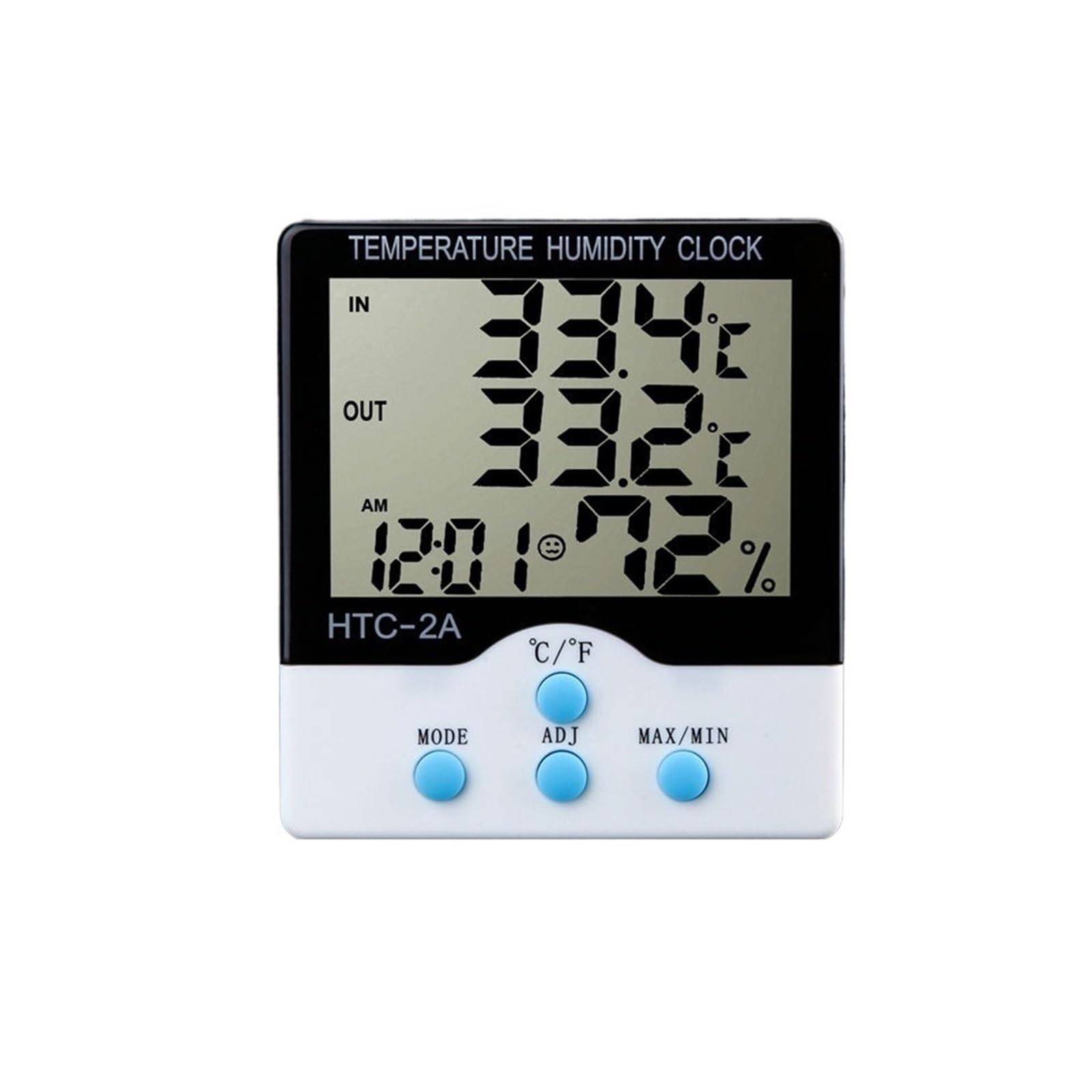 Domowa stacja pogodowa Termometr Higrometr Cyfrowy miernik temperatury i wilgotności LCD Budzik ze stojakiem magnetycznym