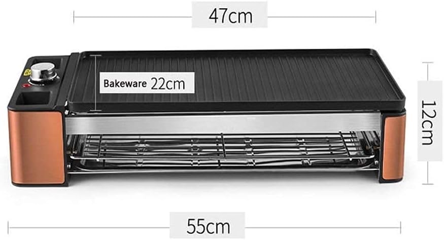 Barbecue Grill Multi-Function Automatic Rotation Double Baking TrayIndoor Smoke-Less Grill Electric Smokeless Indoor Grill 1300W Adjustable Temperature ControlSuitable for Party/Home