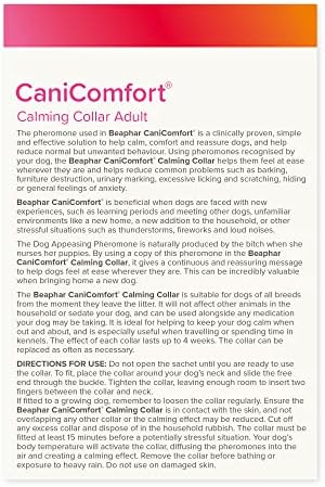 Beaphar | CaniComfort Calming Collar For Adult Dogs (up to 65cm)| Provides Ongoing Support To Anxious and Nervous Dogs | Starts to Work in 15 Minutes | Helps Ease Fear of Fireworks