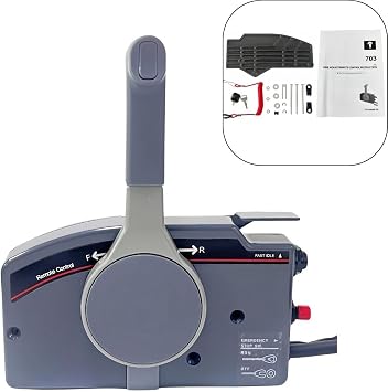 Outboard Machine Remote Control Box Assembly 703-48230-14 Suitable for Yamaha 703 Outer Side Mounted 7PIN Without Fine Adjustment Switch Push to Open
