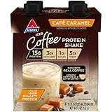 Atkins, Meal Replacement Shake, Gluten-Free, Café Carmel, 44 Fl Oz, 4 Count