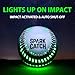 SPARK CATCH Light Up Baseball, Glow in The Dark Baseball, Sports Gear Accessories Gifts for Boys 8 9 10 11 12 13 14 15 Years Old, Kids Teens All Ages Gift Ideas (Impact-Activated version) (Neon Green)