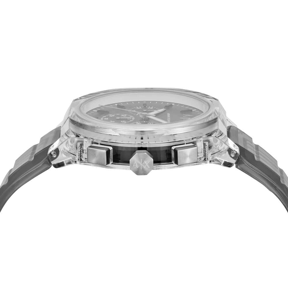 Armani Exchange Reloj para Hombre, Movimiento cronógrafo de Cuarzo y Caja de 44 mm con Correa de Poliuretano
