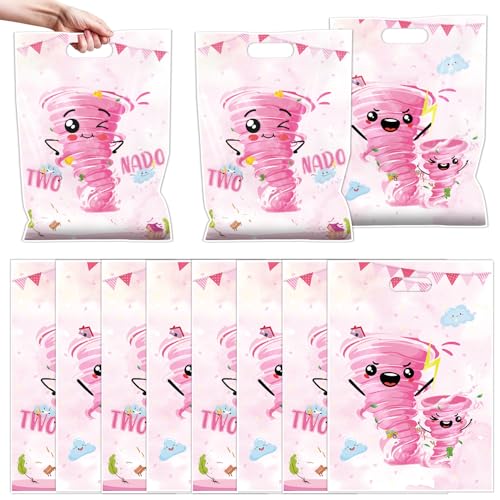 Aposwow Hawaiian Luau Party Favor Bags - 50 Pcs Hibiscus Flower Goodie Candy Gifts Bags Tropical Plastic Treat Favor Supplies Summer Moana Decorations For Hawaiian Luau Party