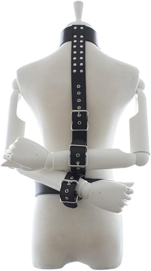 Premium Leather Straps Kits, Adjustable Comfortable Back Neck and Hand cuffs