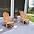 Tangkula Adirondack Chair, Acacia Wood Adirondack Lounger Chair, Outdoor Armchairs with Slatted Seating, Weather Resistant, for Patio Deck Lawn Backyard, Garden Adirondack Furniture (1, Natural)