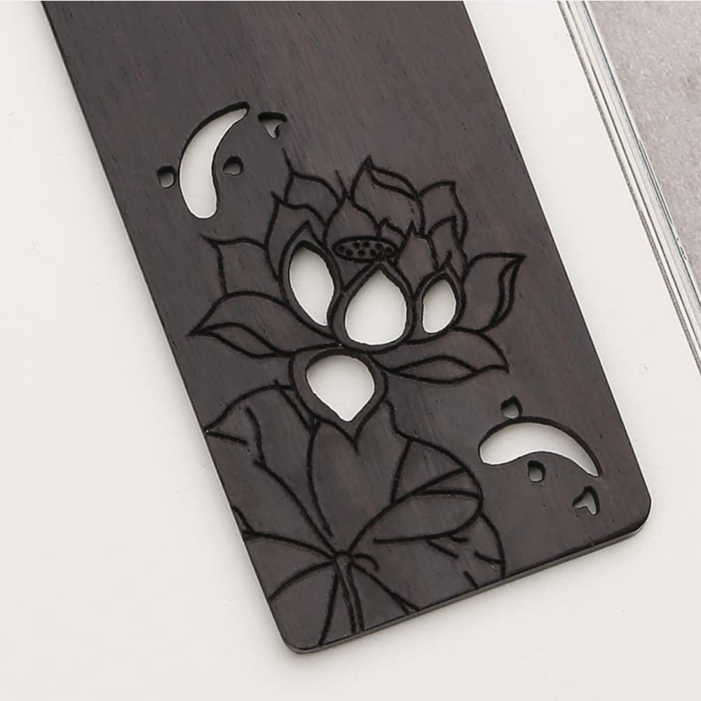 Lotus -Lesezeichen Für Buchliebhaber, Handgefertigte Holzkunst -Lesezeichen Geschenkbox -Set, Einzigartige Geschenke Für Männer, Frauen Und Kinder