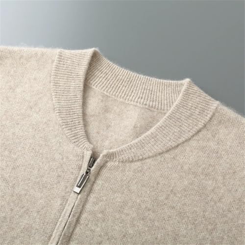 Men's Casual Soft Warm Knitted Sweater Stand-Up Collar Zipper Cardigan Soft Warm Casual Sweater4