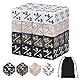 Szaboviktoria 48 Stücke 4 Farben MTG Würfel Mit Aufbewahrungsbeuteln, Magic The Gathering Zubehör, Würfelset, Dice Set, Gezinkte Würfel, Compatible with MTG, CCG, Card Game Accessories
