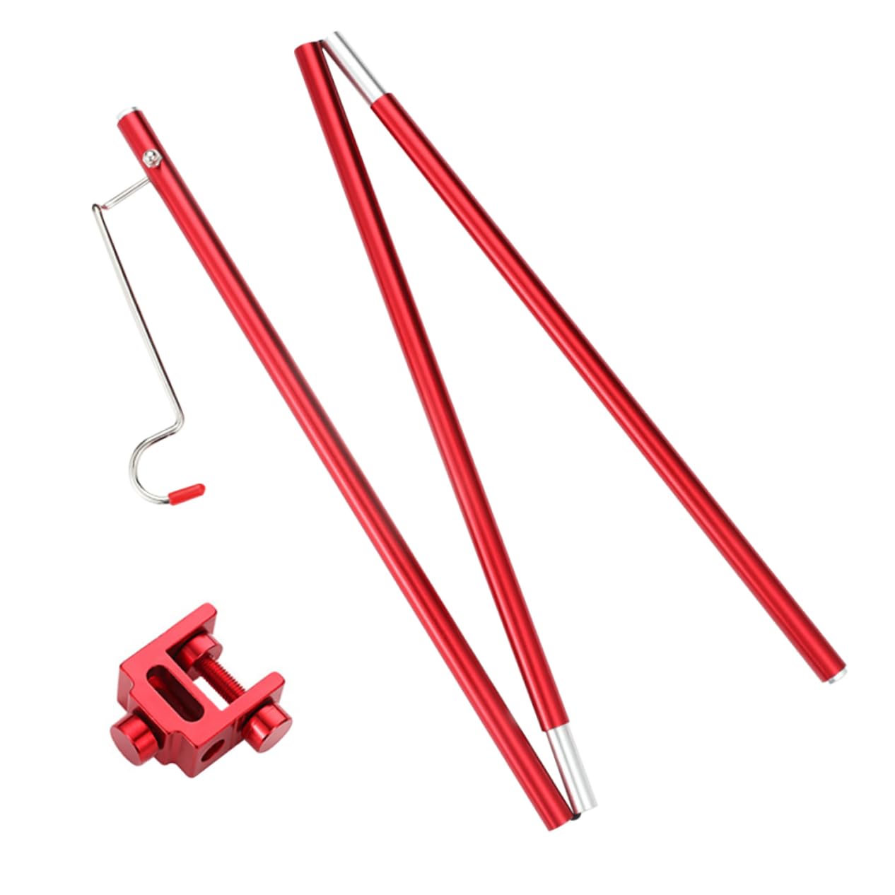 BESPORTBLE Portable Folding Light Pole for Outdoor Camping Lightweight Aluminum Alloy Lantern Stand Compact Design for Fits Tables Up to Thick for Camping