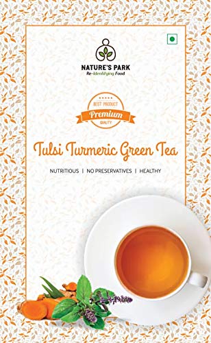 Image of Nature's Park Tulsi Turmeric Green Tea, 100 Gm