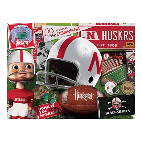 Image of YouTheFan NCAA Nebraska Cornhuskers Retro Series Puzzle - 500 Pieces, Team Colors, Large