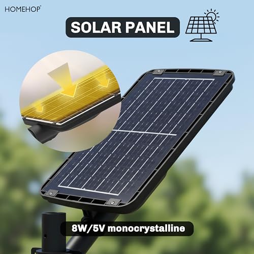 Image of Homehop Solar Light Outdoor Home Garden 100W Street Motion Sensor Security | Solar Street Light Outdoor Waterproof Automatic LED Wall Lamp for Yard, Patio, Balcony with Pole (Cool White, 6000mAh, ABS)
