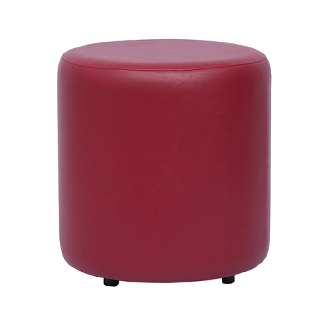 Columbus First Furniture Britto 30472 Ottoman for Living Room Bedroom Upholstered Foam Cushioned Sitting Frame in Wood Faux Leather Maroon Round pouffe Stool-15 Inch Diameter-1 Unit (B01E07E7CK) Amazon Price History, Amazon Price Tracker