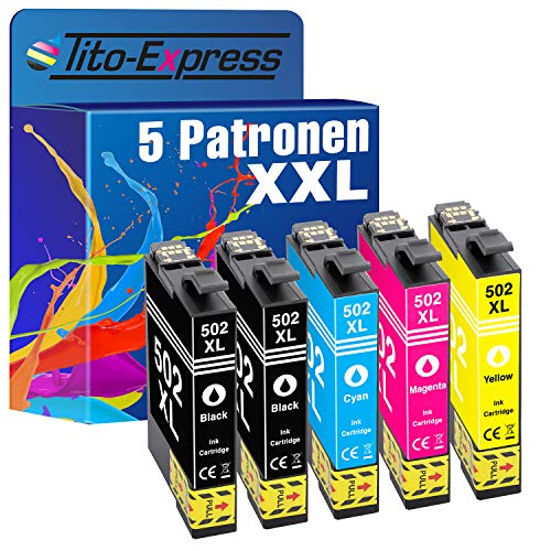 PlatinumSeries 5 cartuchos compatibles con XXL para Epson TE-502XL | Epson WorkForce WF-2860DWF WF-2865DWF | Epson Expression Home XP-5100 XP-5105 XP-5115