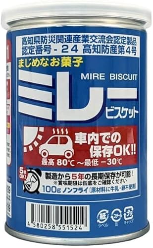 【単品】野村煎豆加工店 車載用 ミレービスケット 100g 賞味期限4年半保証 まじめなお菓子 ノンフライ 非常食