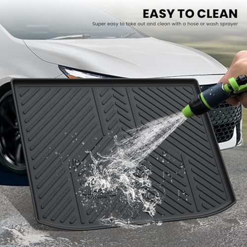 Image of LASFIT Cargo Trunk Mat for 2019-2026 Toyota Corolla Hatchback & 2023-2026 GR Corolla, All Weather TPE Custom Fit Trunk Mat Trunk Liner Trunk Tray Cargo Liner Cargo Tray, Black