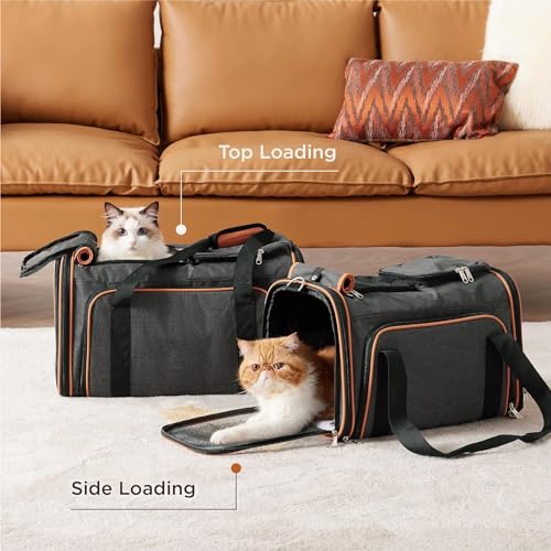 CBEX-Pet-Dog-Cat-Carrier-Travel-Tote-Bag-Comfort-Case-Soft-Sided-Airline-Approved-Bag-Grey