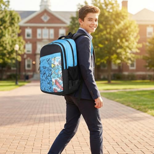 Image of VISMIINTREND School Bags for Girls & Boys 11-12, 13-14 Years, 12+ Years Old, Water Resistant, Laptop Casual Travel College School Backpack for Boys /Girls | Birthday /Rakhi Gifts