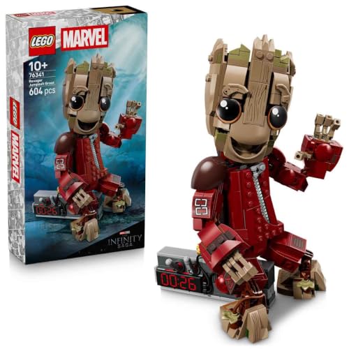 Image of LEGO 76341 Marvel Space Pirate Ravengers Jumpsuit Groot Toy Birthday Present Blocks Boys Girls Children 10 11 12 Elementary School Space Battle Robot