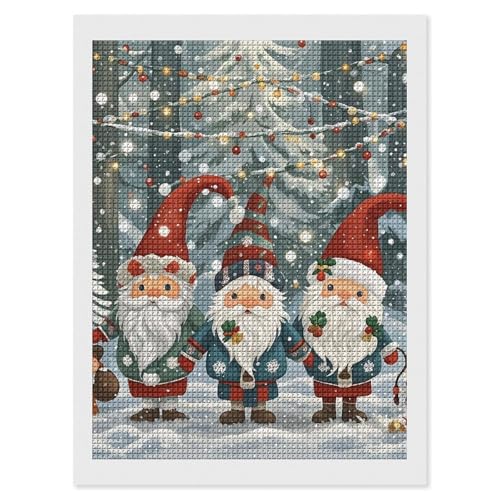 Kit peinture diamant Noël 5D foret carré 30x40 cm pour débutant