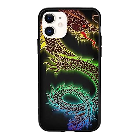 Rainbow Dragon Pattern iPhone 11 Case, Cool Graphic Style TPU Mobile Phone Shell Shockproof for iPhone 11(6.1) Case Bumper Protective for Men Women Cover