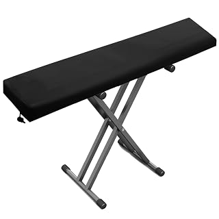 Housse de Protection Piano 88 Touches, Couvre-Clavier Noir 135 cm - Les Beatles, Paul McCartney, John Lennon, RIngo Starr, George Harrison