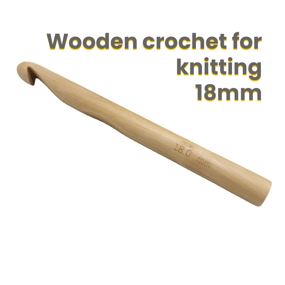 JYC CREATIVE 2 Wooden Crochet Needles, Ergonomic Soft, for Crafts Knitting Scarves, Hats, Amigurumis, DIY - Image 3