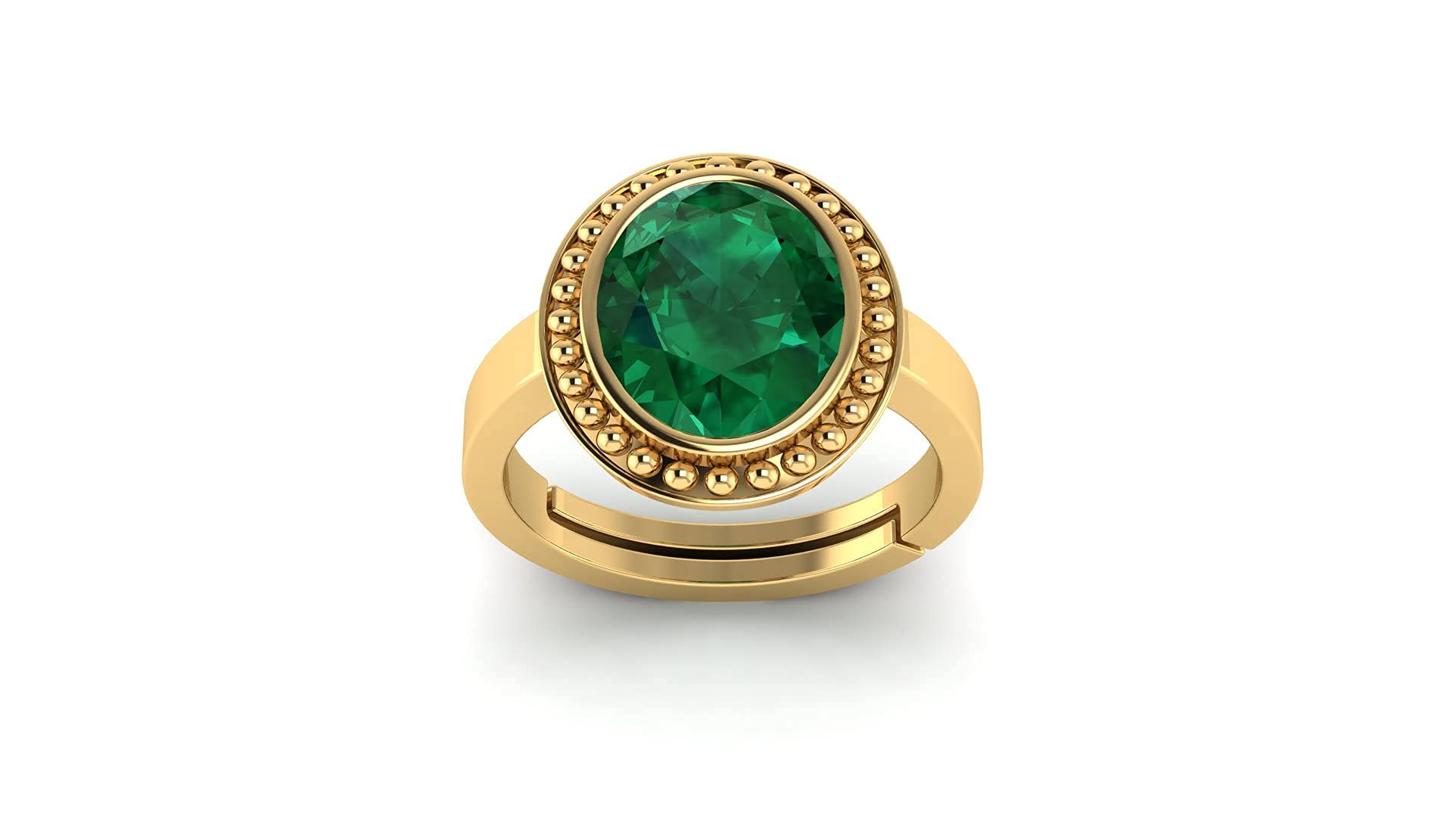 Akshita gems 13.25 Ratti 12.00 Carat Certified Natural Emerald Panna Panchdhatu Adjustable Rashi Ratan Gold Plating Ring for Astrological Purpose Men & Women (B09JKMH7K6) Amazon Price History, Amazon Price Tracker