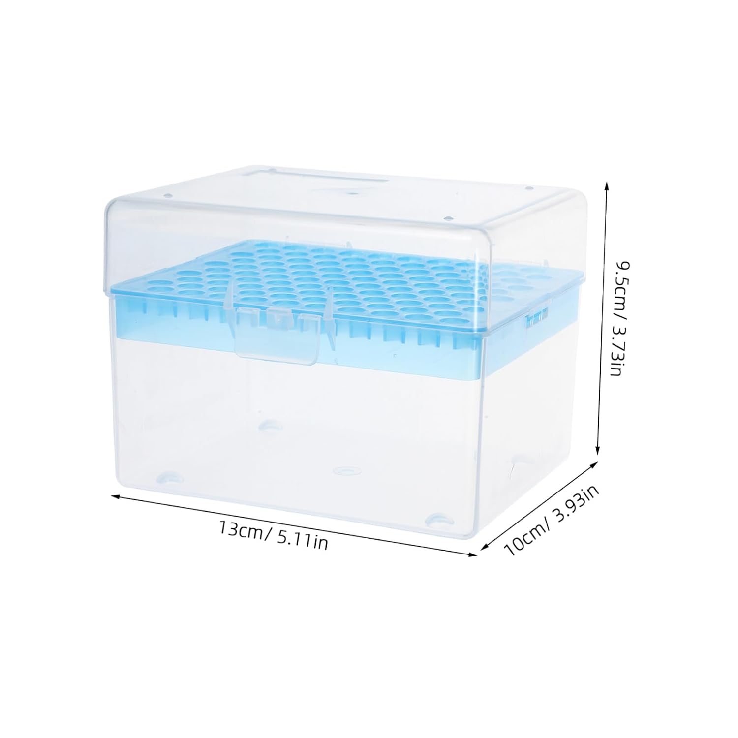 KICHOUSE Pipettor Tips Box 100 Positions Lab Pipette Kit Rectangular Box for Laboratory Supplies Color