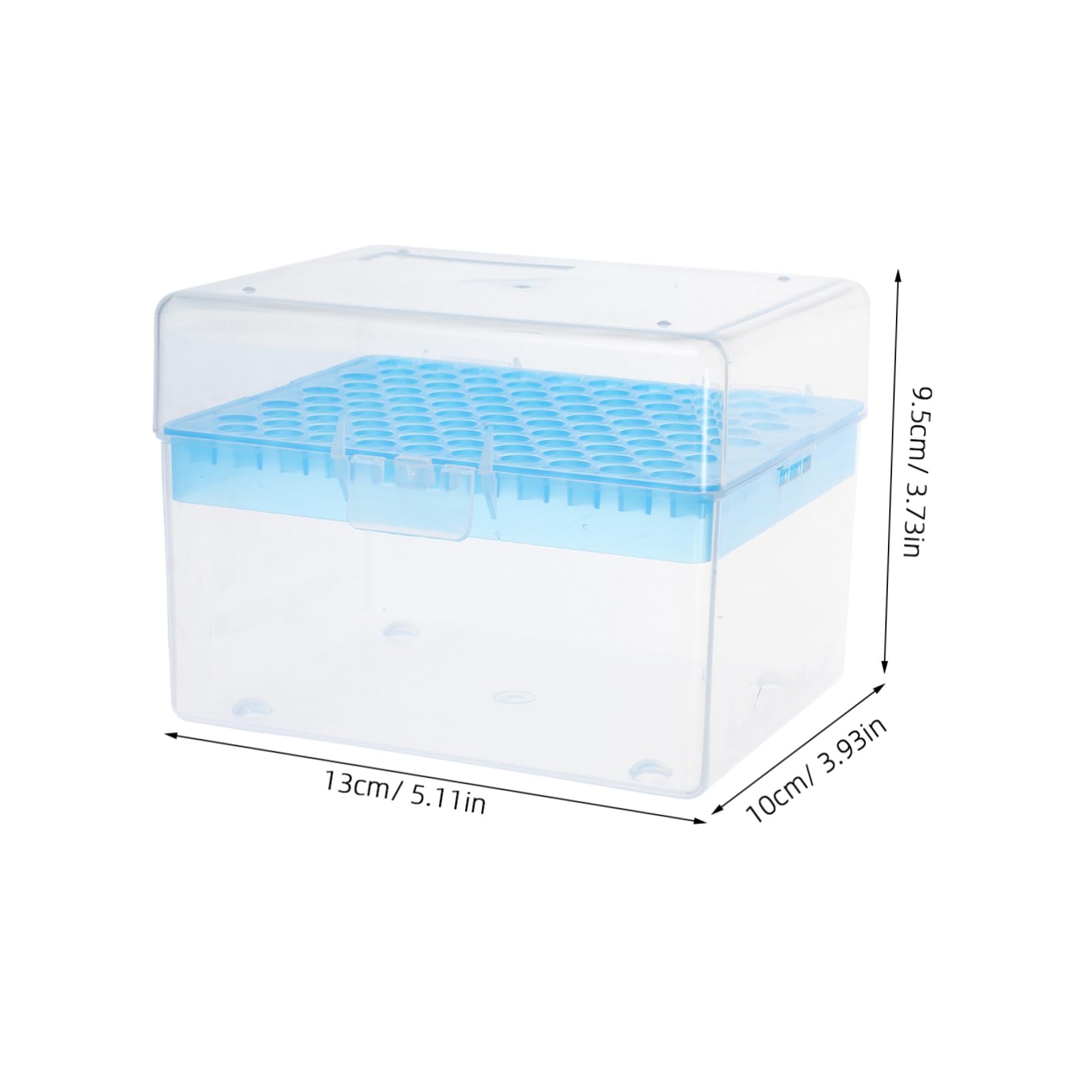 KICHOUSE Pipettor Tips Box 100 Positions Lab Pipette Kit Rectangular Box for Laboratory Supplies Color