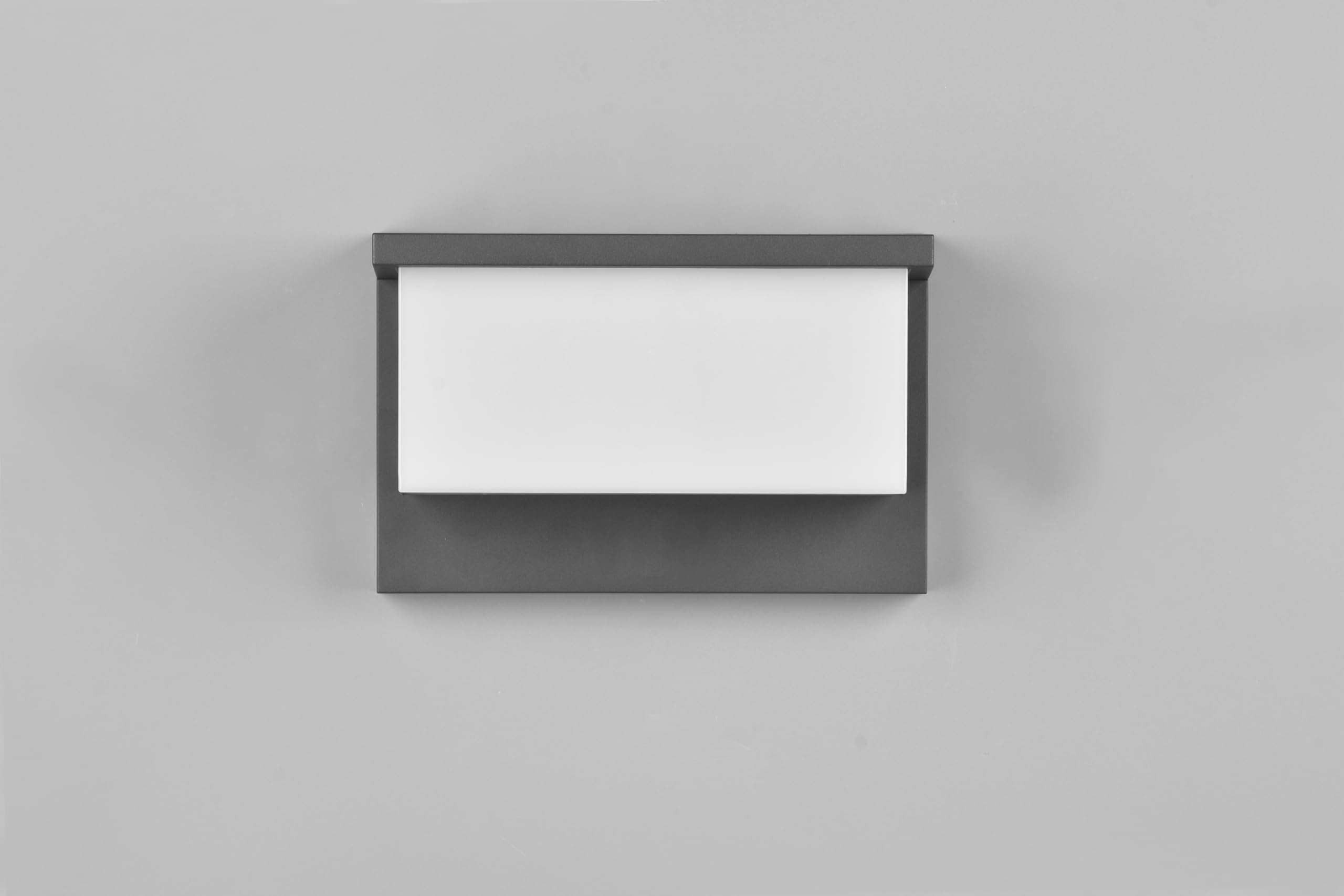 Trio Leuchten LED Außen Wandleuchte Nestos 240960142, Aluminium Druckguss Anthrazit, Schirm Kunststoff Weiß, inkl. 13 Watt LED |