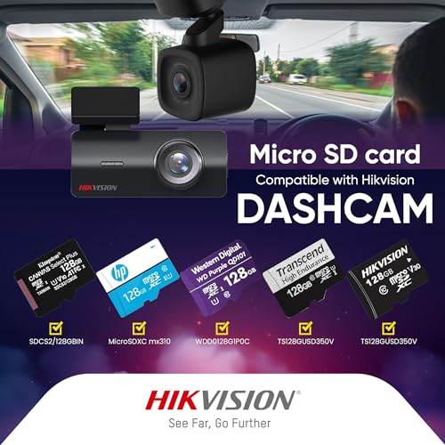 Image of Hikvision Car Dash Camera | 1080p HD Resolution | Built- in Wi-Fi | Built-in G-Sensor | Night Vision | 102 Wide Angle Lens | Emergency Recording | Upto 128GB SD Card Supported| AE-DC2018-K2