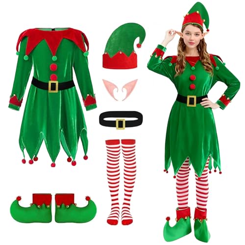 AOLIUP Christmas Elf Costume Women: 6...