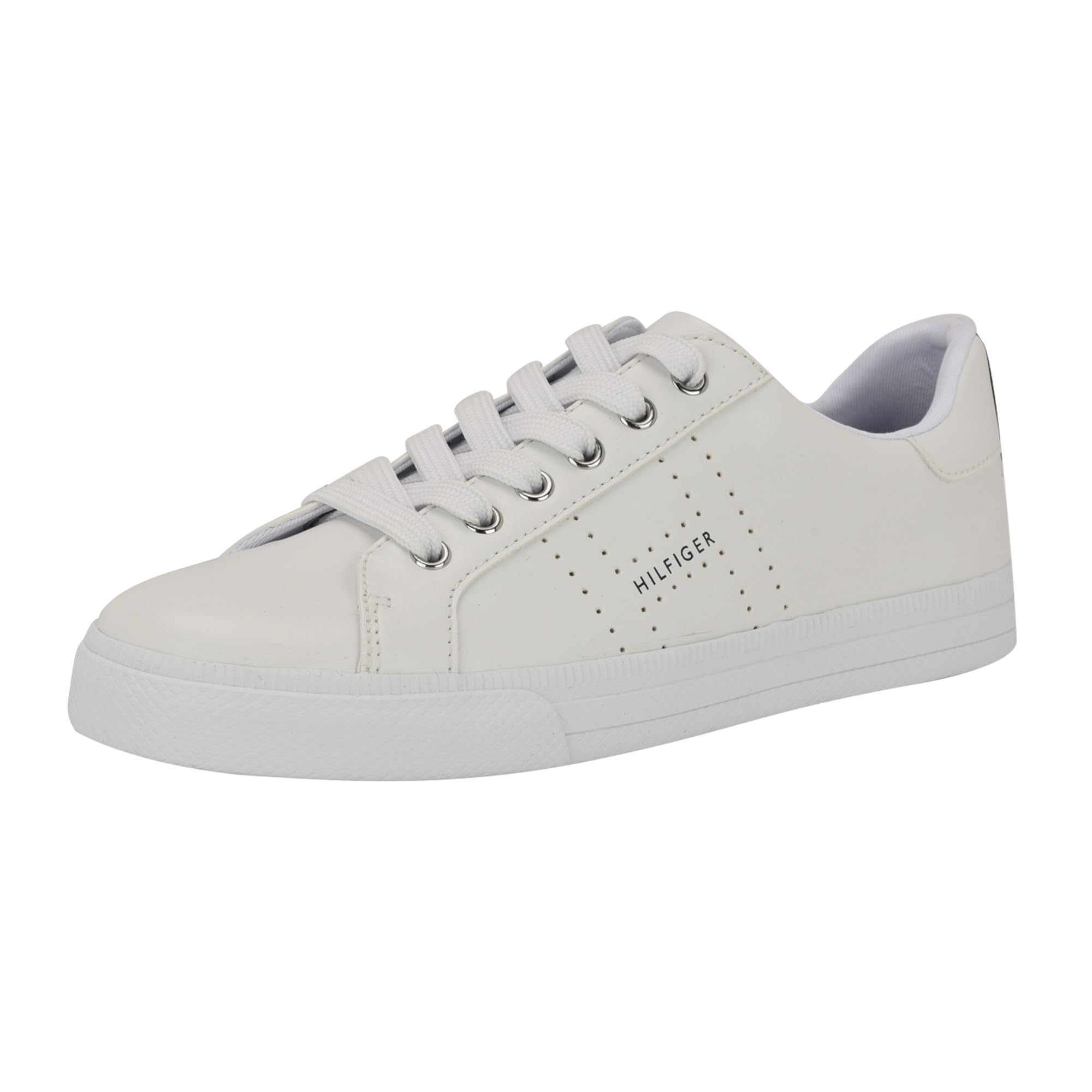 Tommy Hilfiger Women's Lelita Sneaker 8.5 White Stripe Multi 140